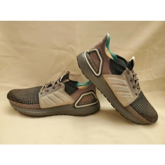 Adidas  Ultra Boost 19 Running Shoes EF1339 Mens Sz 8 Core Black/Grey/Teal - Picture 6 of 10